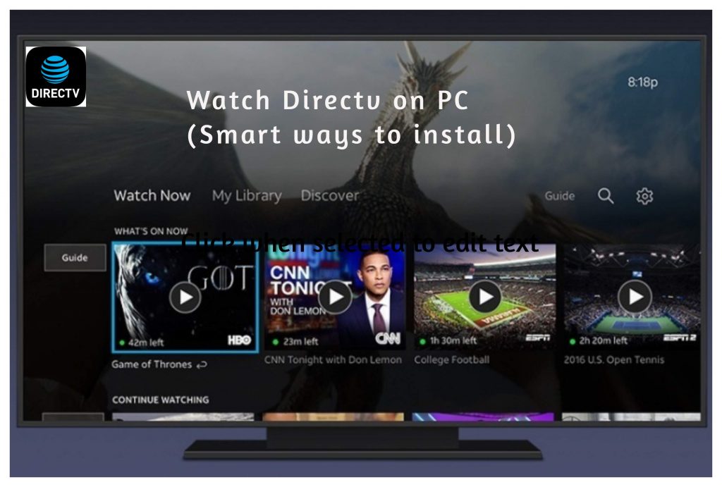 directv watch online on computer